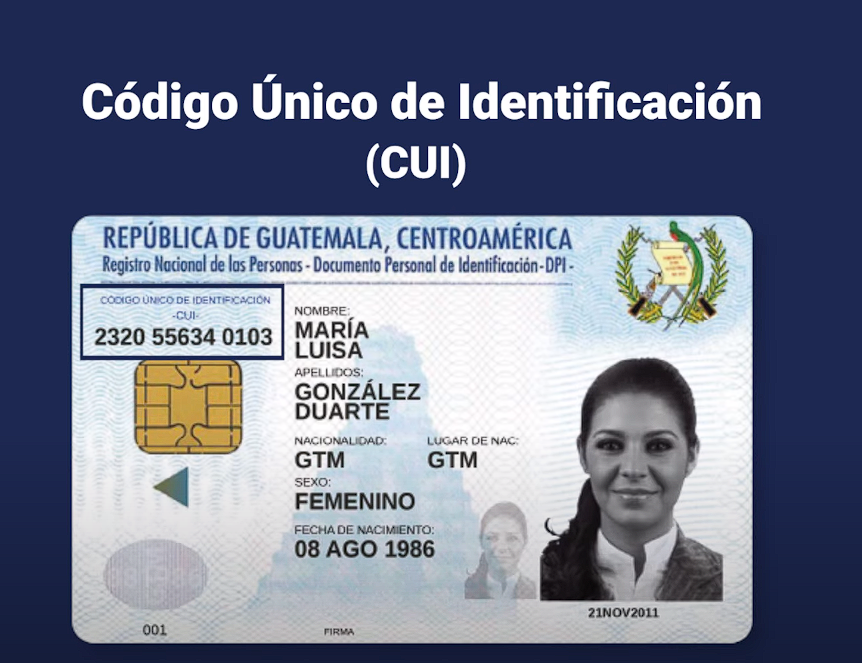 Debes tener un código único de identificación.