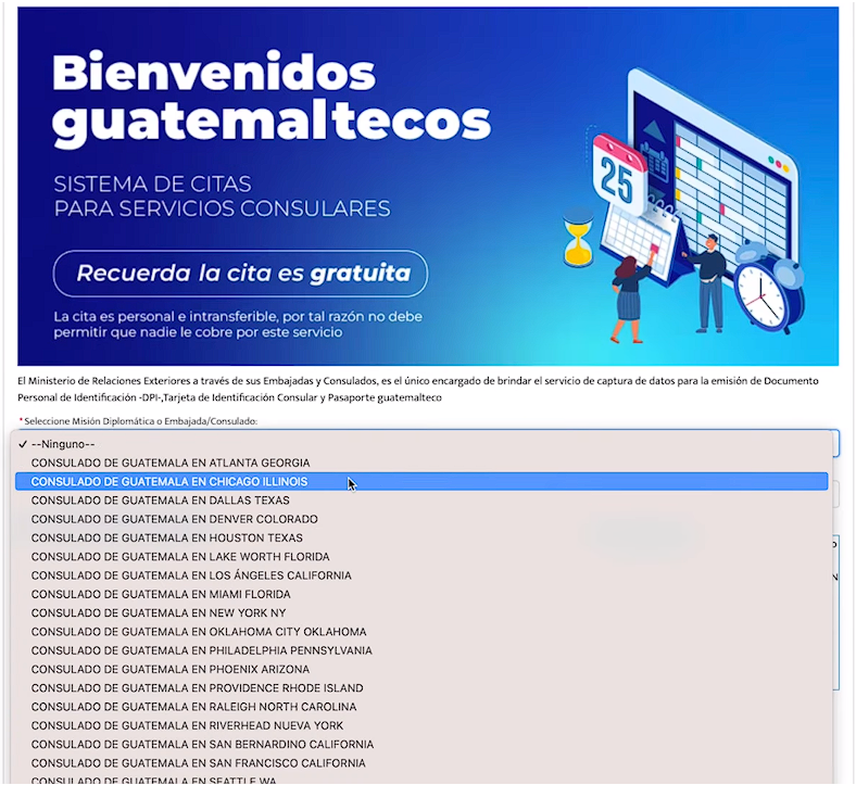 Visita la pagina del Minex y selecciona el estado en el cual harás tu trámite