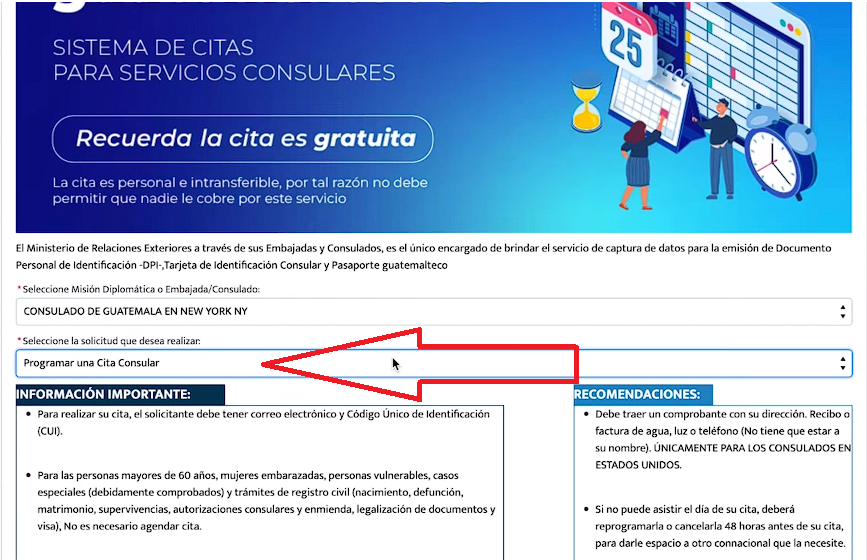 Elegrir programar tu cita consular